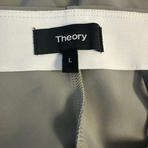 Theory Skinny Biker Short in Moss - Picture 4 of 5